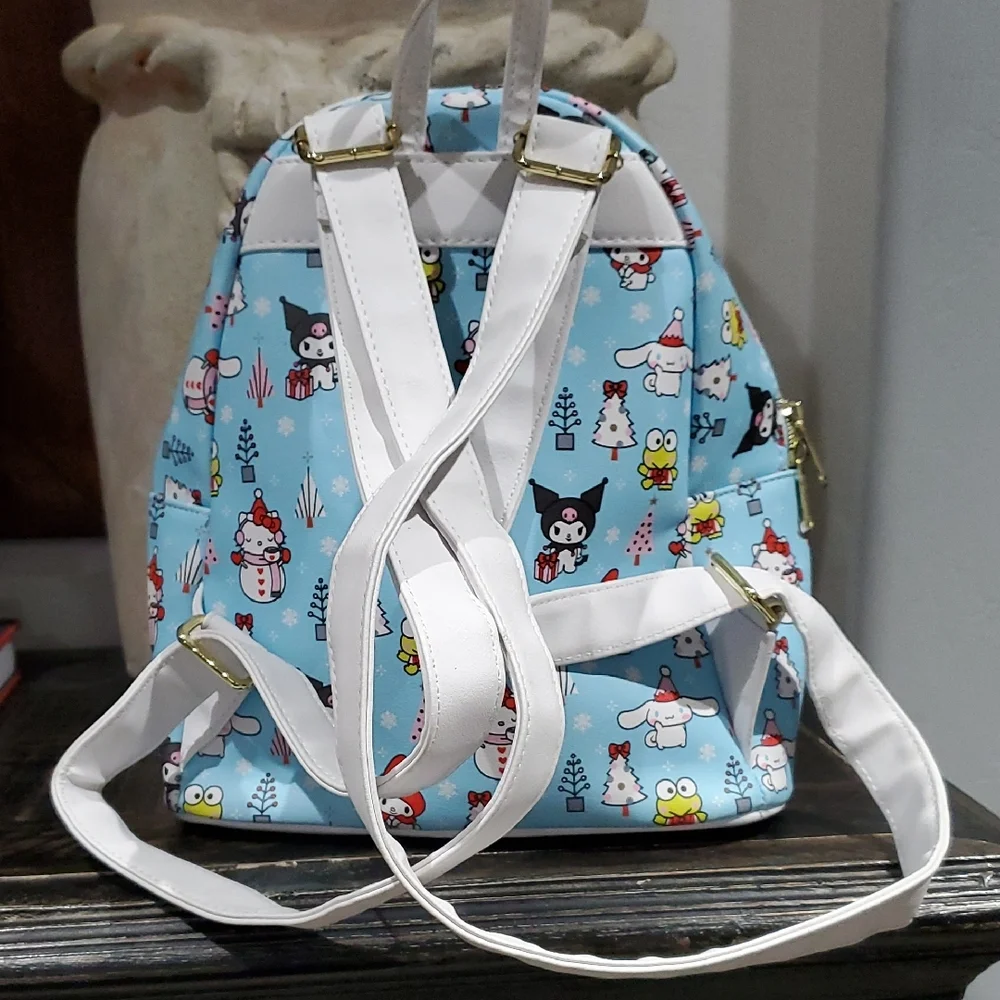 Loungefly Sanrio Light Blue Holiday Character Mini Backpack